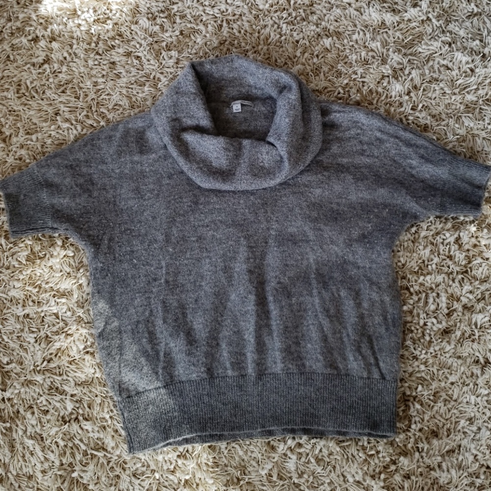 Halogen gray pullover sweater cowlneck